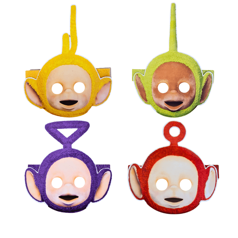 Wholesale 4 Teletubbies Party Masks - (Case of 6)