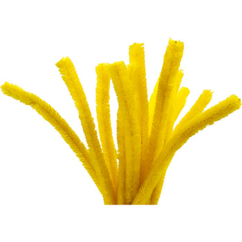Yellow Pipe Cleaners - 15 Pack 30cm x 15mm