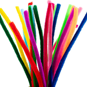Assorted Colours Pipe Cleaners - 25 Pack 30cm x 9mm