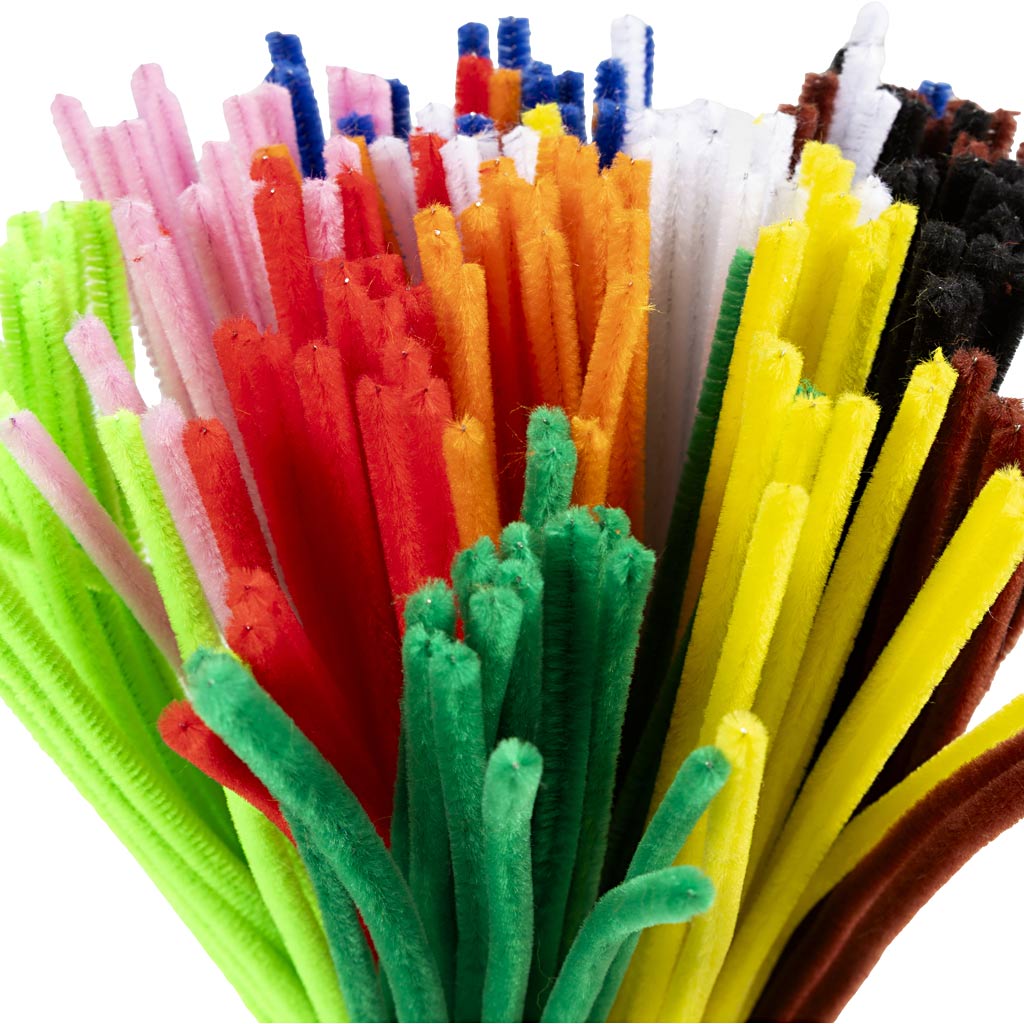 Assorted Colours Pipe Cleaners - 200 Pack 30cm x 6mm