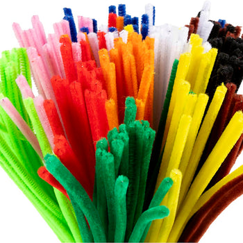 Assorted Colours Pipe Cleaners - 200 Pack 30cm x 6mm