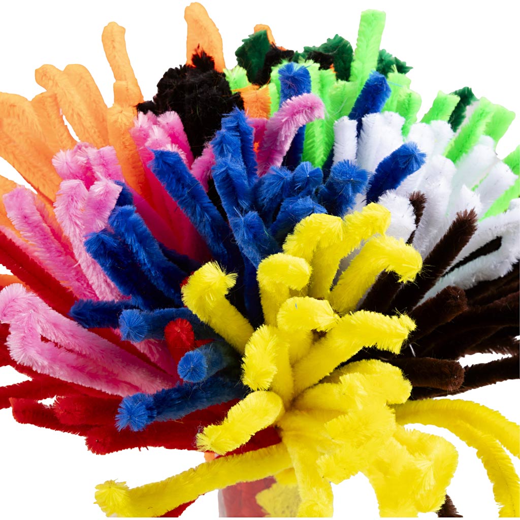 Assorted Colours Pipe Cleaners - 200 Pack 30cm x 15mm