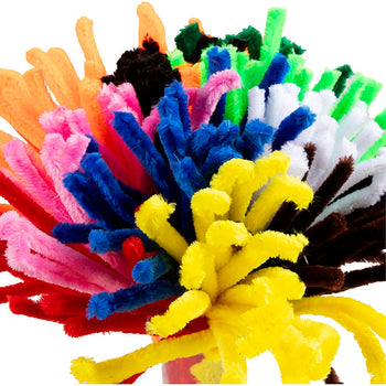 Assorted Colours Pipe Cleaners - 200 Pack 30cm x 15mm