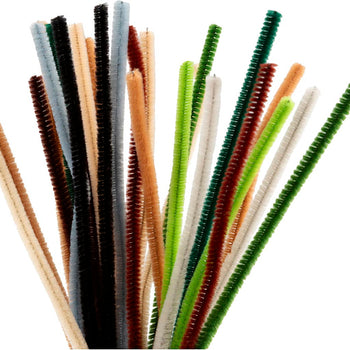 Natural Pipe Cleaners - 25 Pack 30cm x 6mm