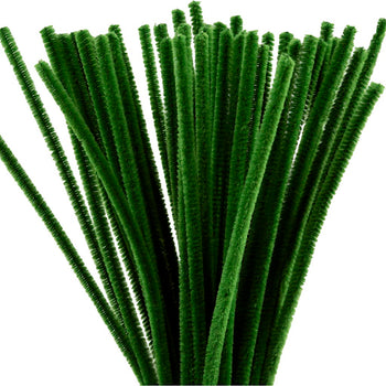 Fir Green Pipe Cleaners - 50 Pack 30cm x 6mm