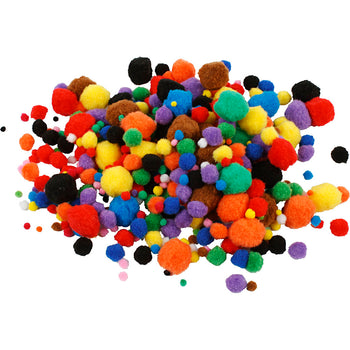 Assorted Colour Pom Poms Embellishments