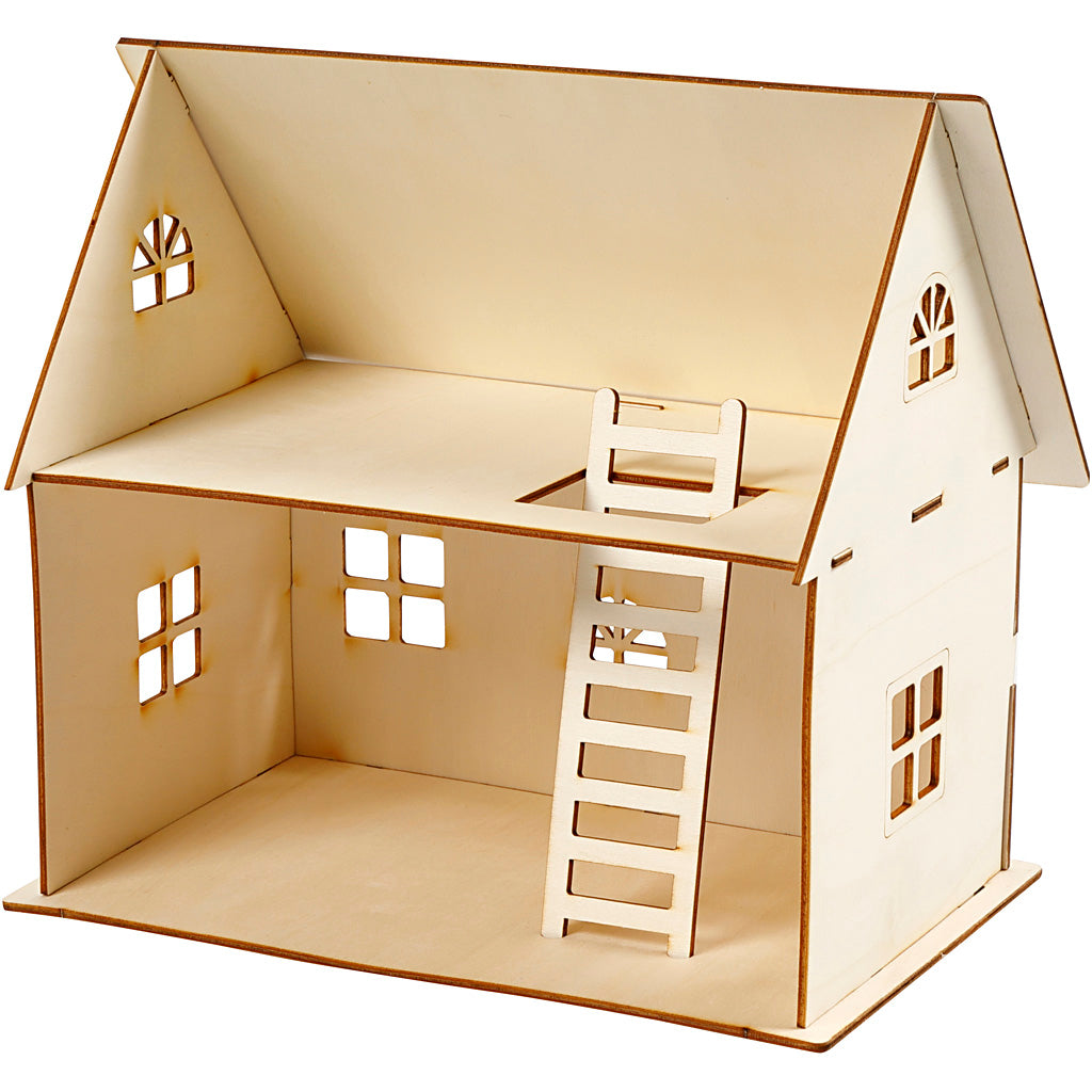 Wooden Dollhouse Construction Kit