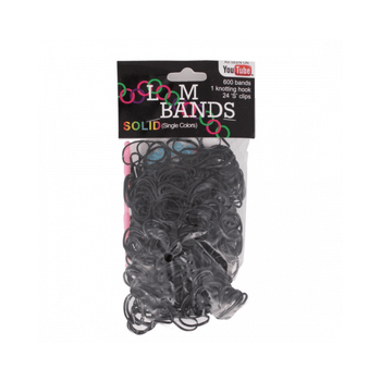 Wholesale 600 Black Loom Bands - (Case of 16)
