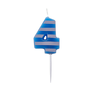 Wholesale Number 4 Birthday Party Candle - (Case of 16)
