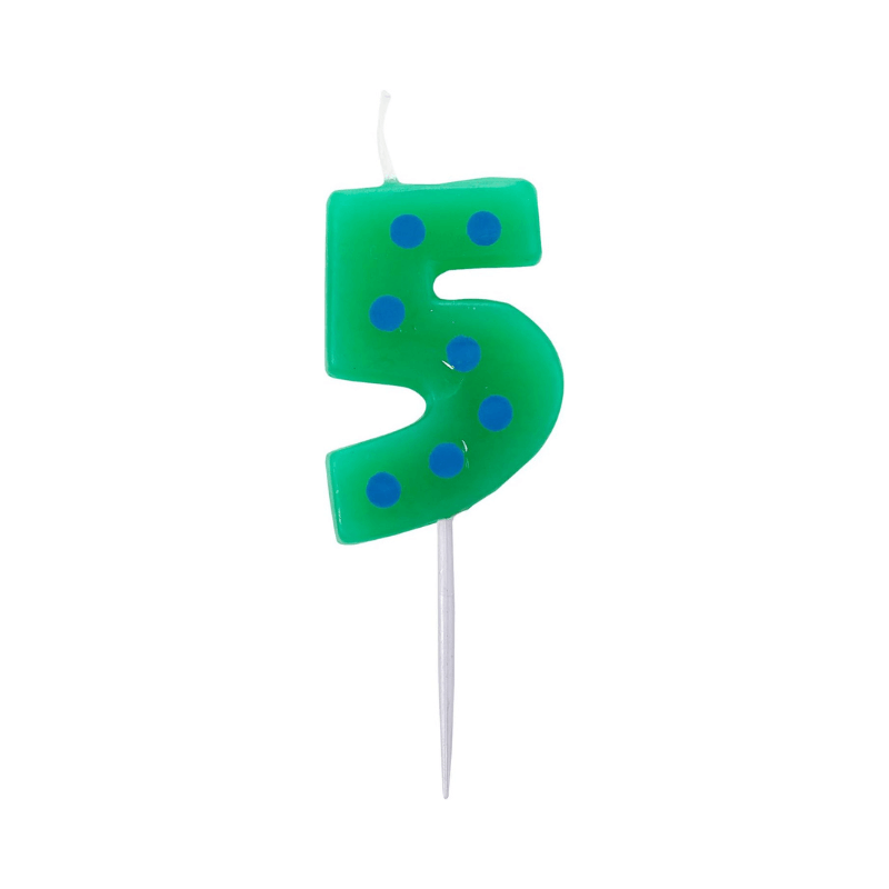 Number 5 Birthday Party Candle