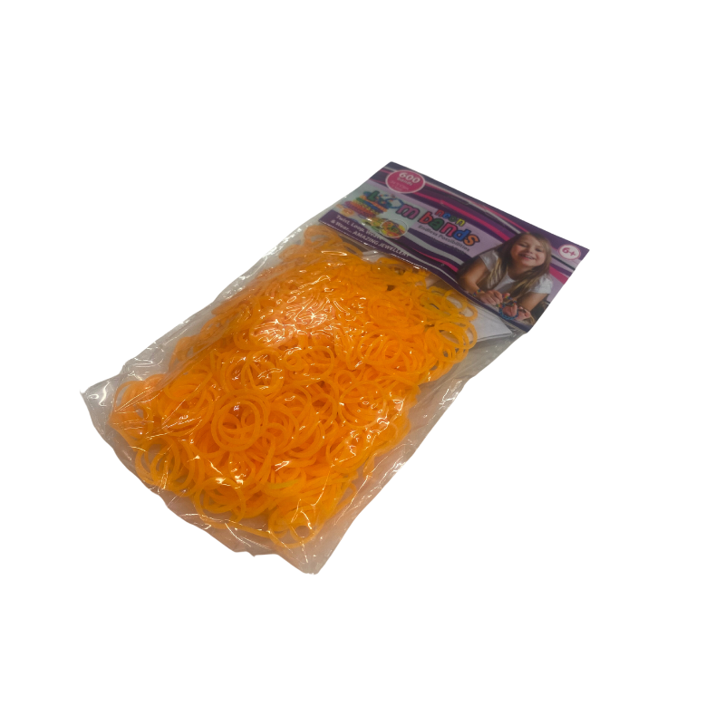 Wholesale 600 Neon Orange Loom Bands - (Case of 24)