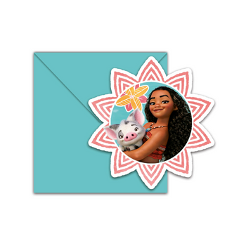 Wholesale 6 Disney Moana Kids Party Invitations - (Case of 12)