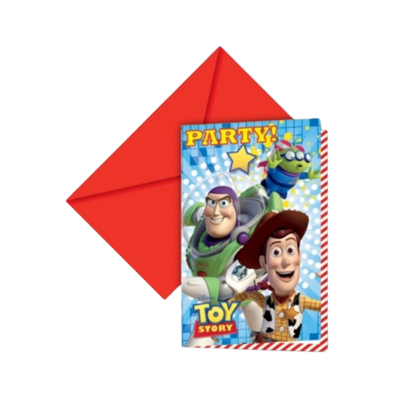 Wholesale 6 Disney Toy Story Kids Party Invitations - (Case of 24)