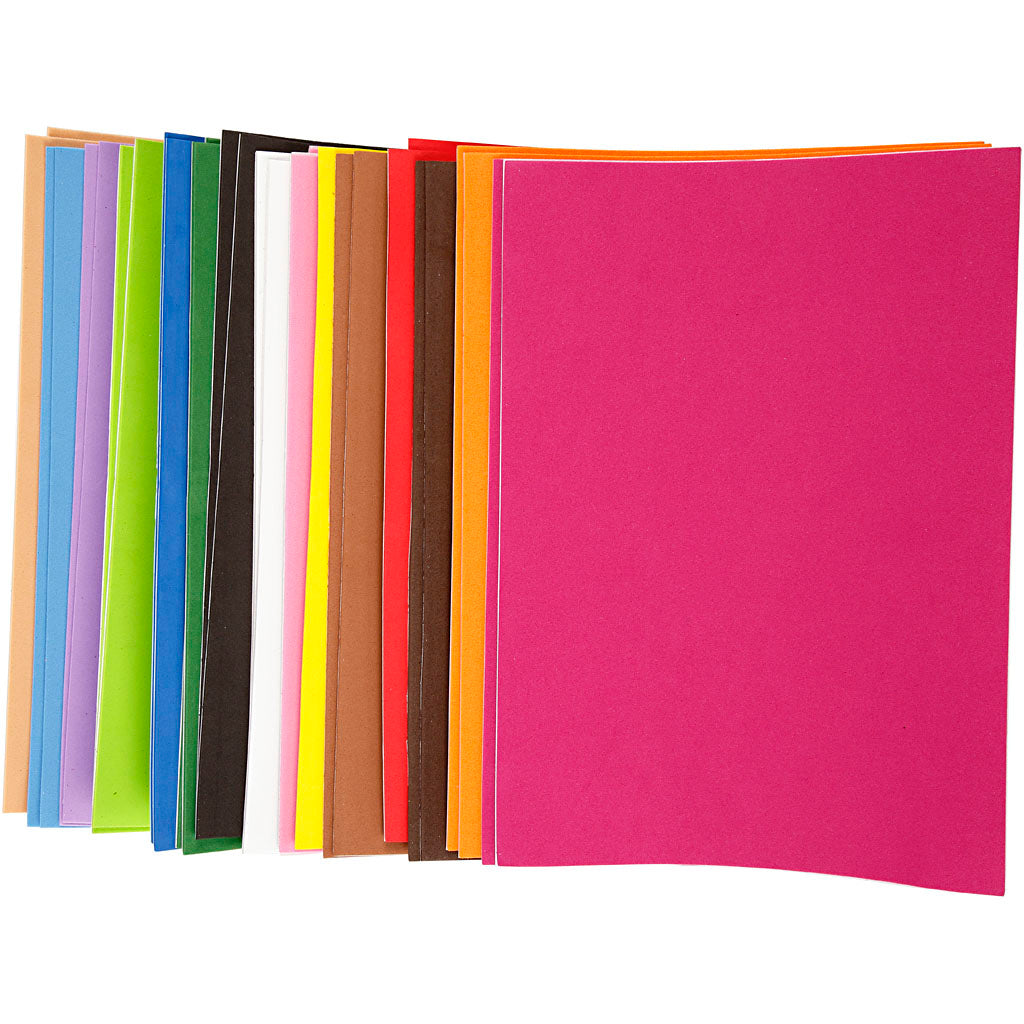 Assorted Colours Foam Sheets - 30 Assorted Sheets
