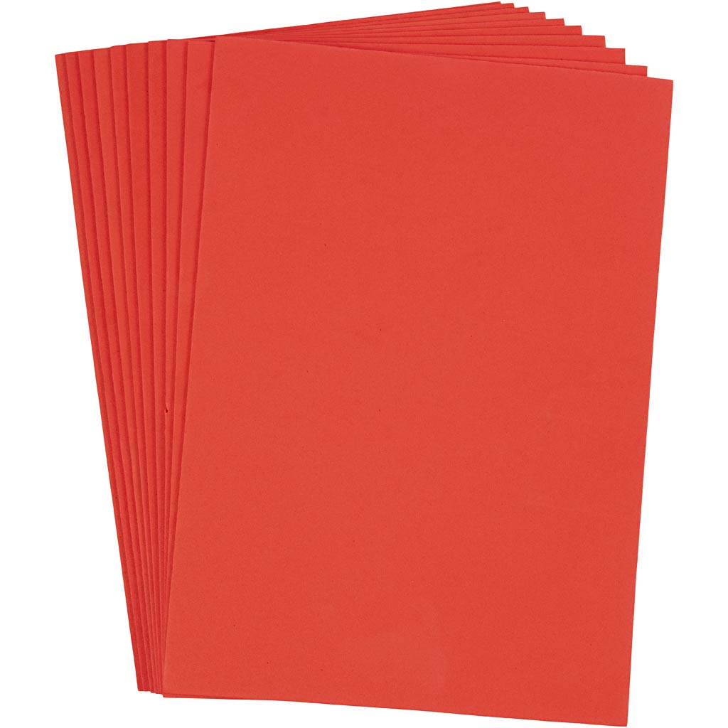 Red Foam Sheets - 10 Sheet A4