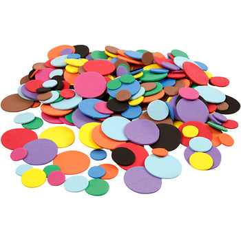 Assorted Colour EVA Foam Circles - 2120 Pack