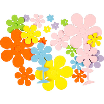 Self-Adhesive Eva Foam Figures Glitter and Plain - 670 Pack