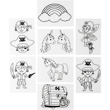 Shrink Plastic Sheets With Motifs Matte Transparent - 36 Pack