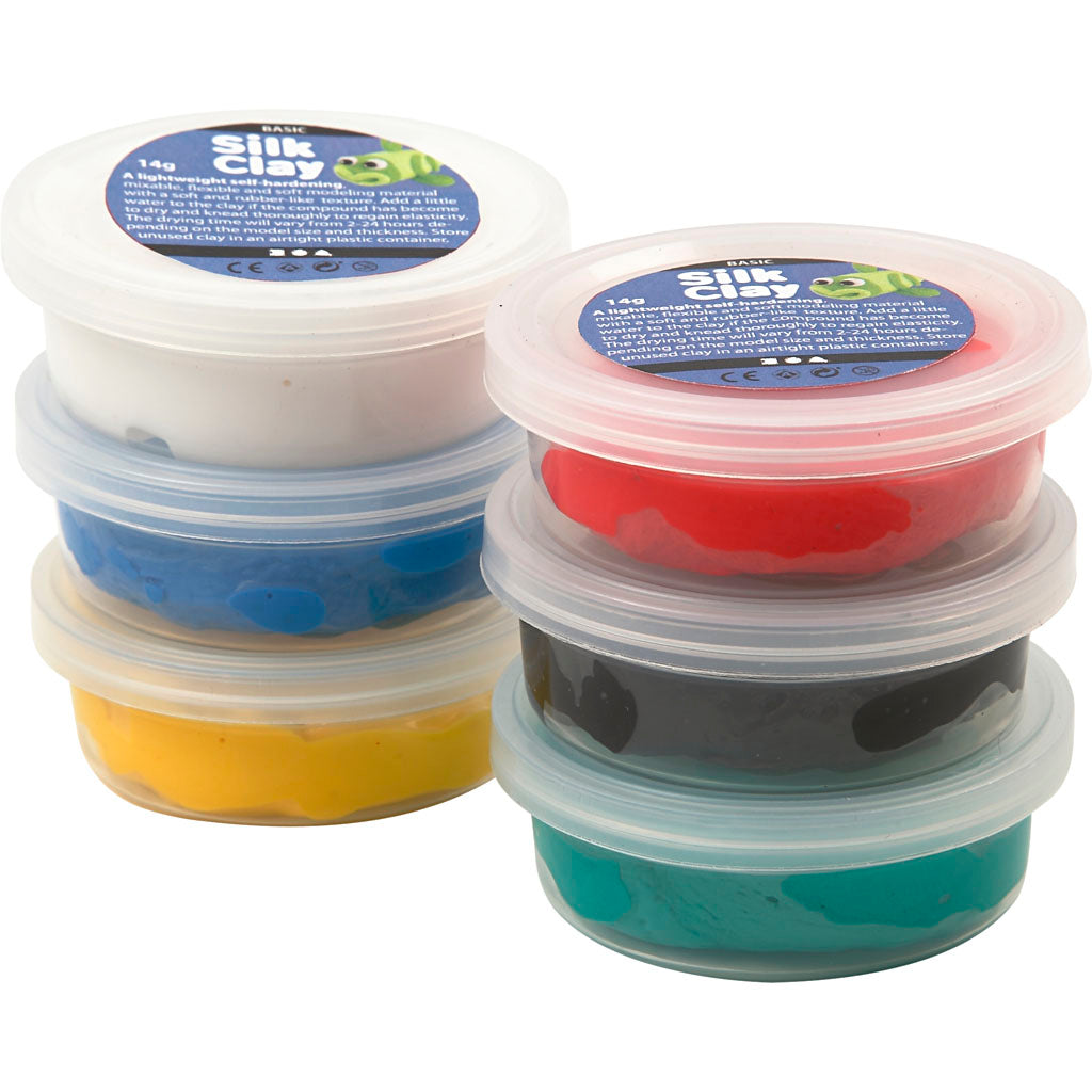Standard Colours Silk Clay Tubs - 14g 6 Pack