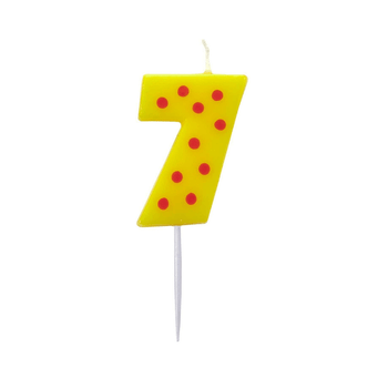 Number 7 Birthday Party Candle