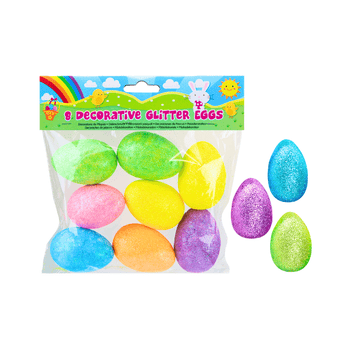 8 Decorative Easter Glitter Eggs