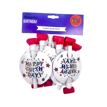 Wholesale 8 Pack Party Blowers - (Case of 24)