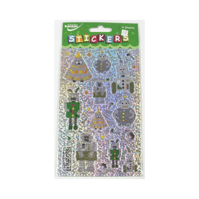 Wholesale Hologram Robots Stickers - (Case of 12)