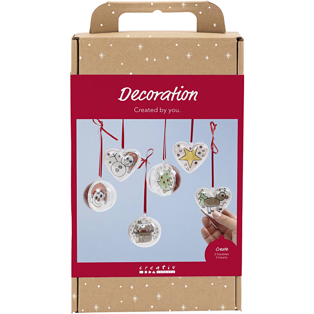 Acrylic Ornament Decoration Craft Kit - 6 Pack