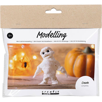 Halloween Mummy White Modelling Silk Clay and Foam Clay Craft Kit
