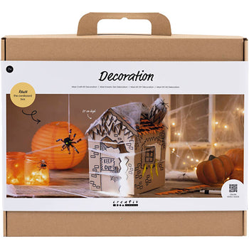 Halloween Haunted House Black Light Brown Orange Decoration Craft Kit