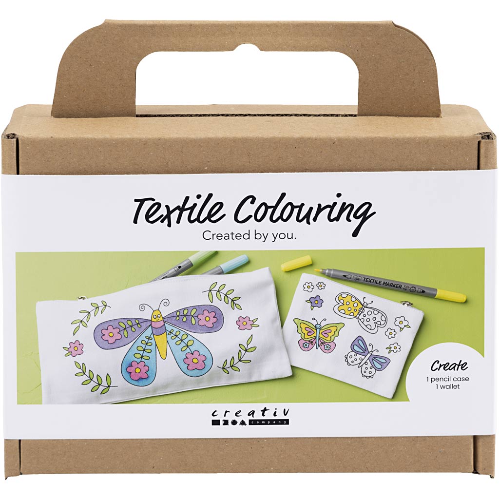 Mini Butterflies Textile Colouring Craft Kit