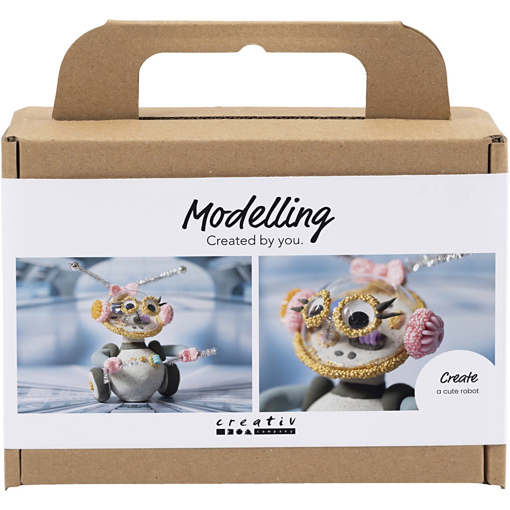 Robot Grey and Pink Modelling Clay Craft Kit
