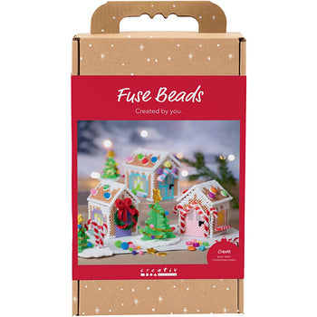 Christmas House Fuse Beads Craft Kit With Assorted Colours