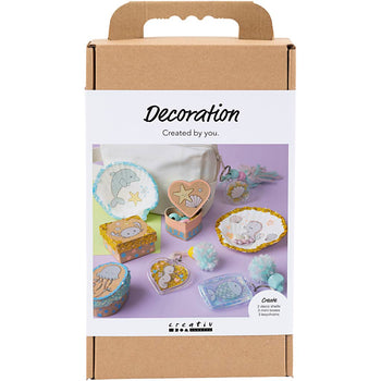 Pastel Colours Decoration Boxes Shells Key Rings Craft Kit