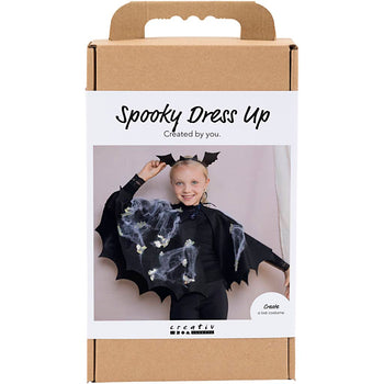 Black Spooky Costume Bat Cape & Headband Craft Kit