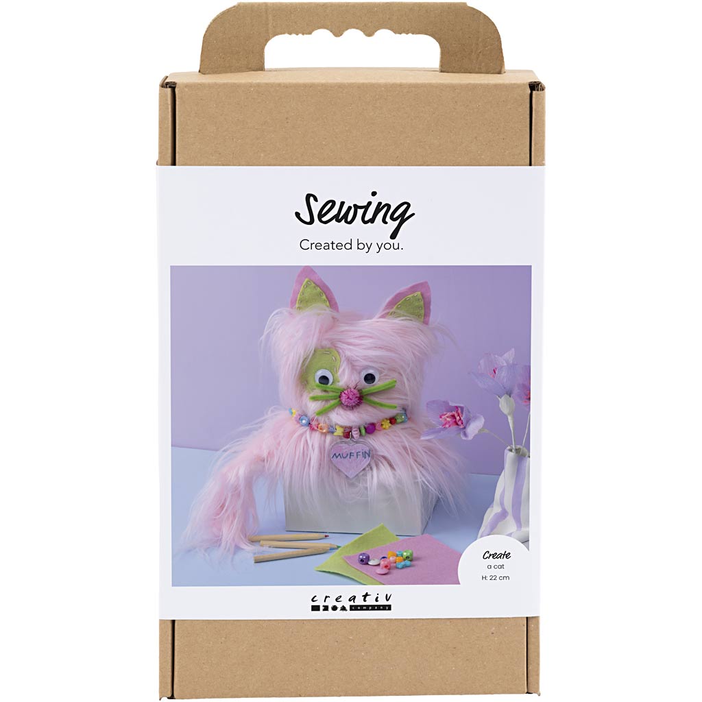 Cat Sewing Craft Kit With Assorted Colours
