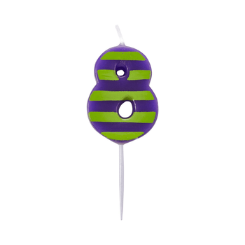 Wholesale Number 8 Birthday Party Candle - (Case of 16)