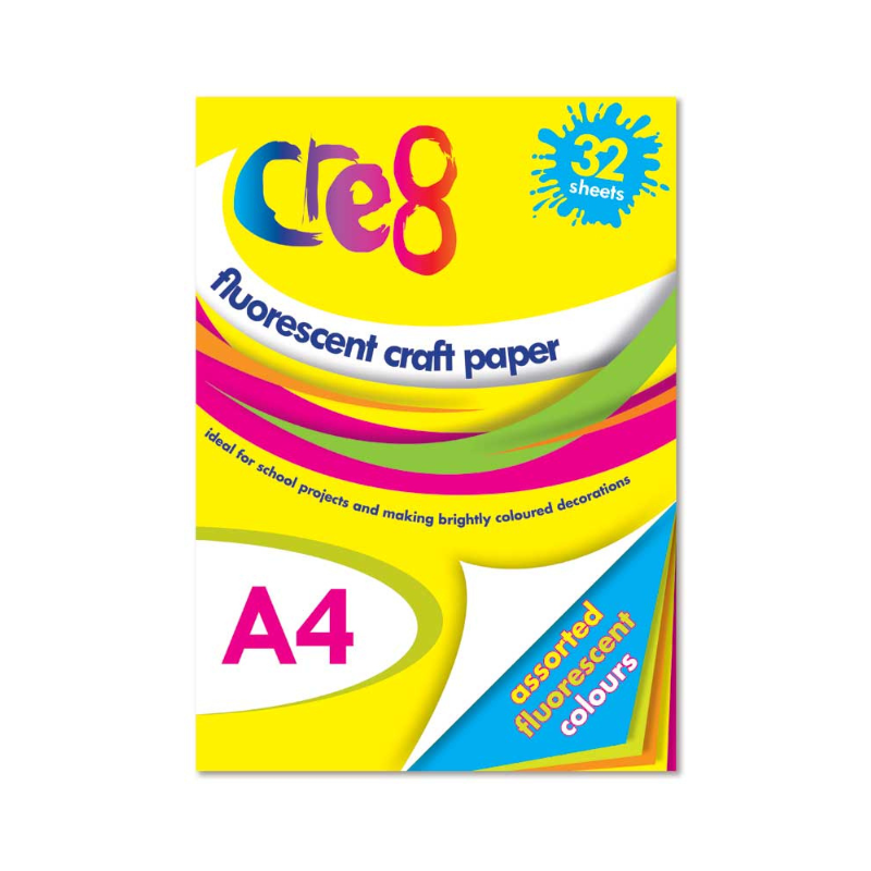 Wholesale A4 Fluorescent Craft Paper - (Case of 12)