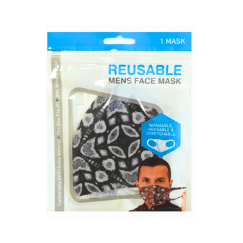 Wholesale Adult Black & White Face Mask - (Case of 24)