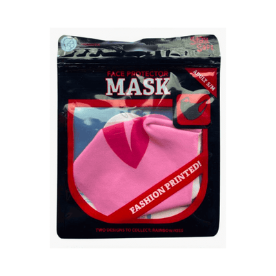 Wholesale Adult Pink Kiss Face Mask - (Case of 24)