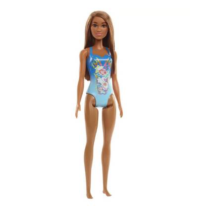 Mattel Barbie Beach Doll Bough Behind Roses Brunette