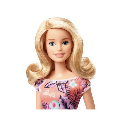 Mattel Barbie with Blonde Hair & Tropical Flower Dress Doll