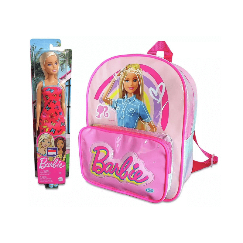 Barbie Fashion Backpack Original Barbie Doll in Travel Set