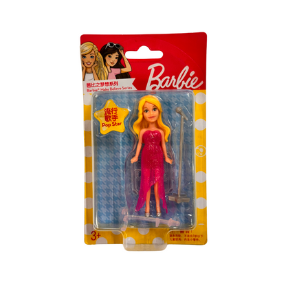 Barbie Mini Make Believe Doll Pop Star Blond Hair PoundFun