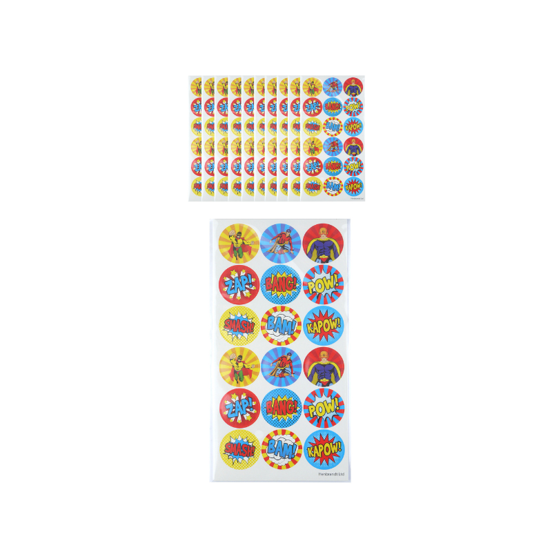 Wholesale Superhero Stickers - 18 Stickers - (Case of 24)