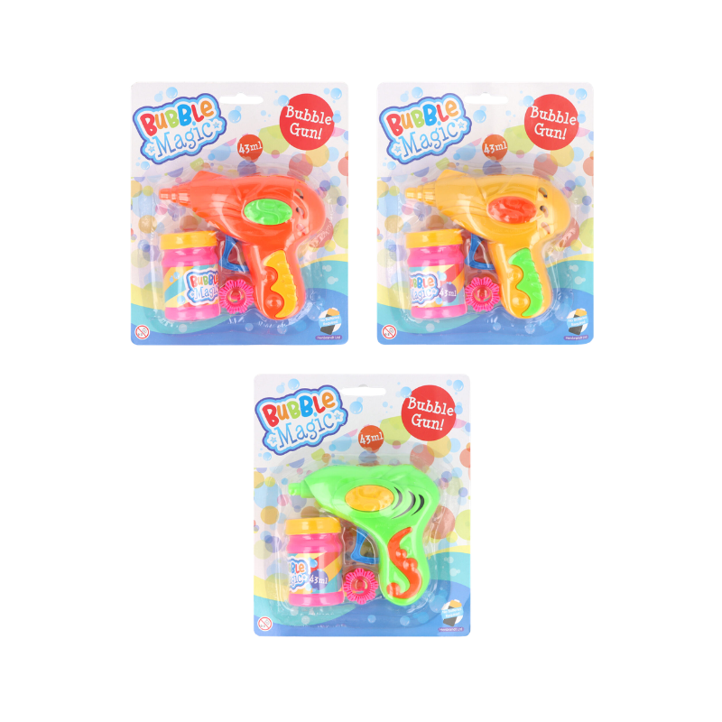 Bubble Gun & Refill Bubble Solution Tub
