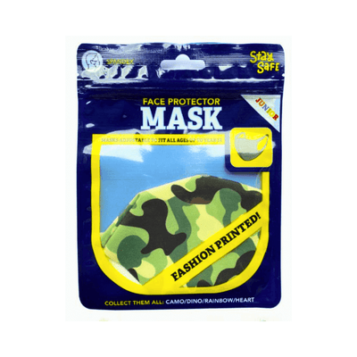 Wholesale Camouflage Junior Face Mask - (Case of 36)