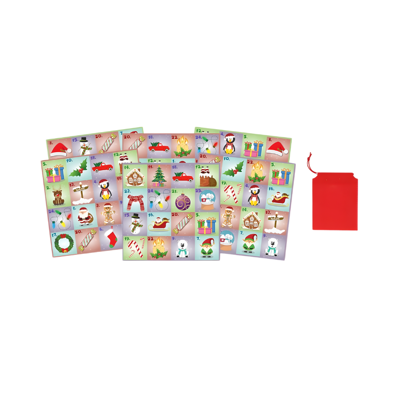 Christmas Bingo Board Game Contents
