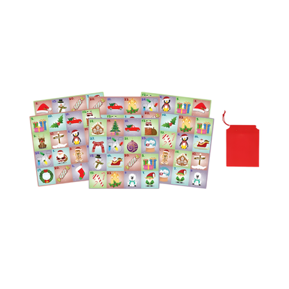 Christmas Bingo Board Game Contents

