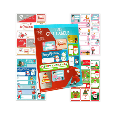 Wholesale Christmas Gift Labels - 120 pieces - (Case of 12)
